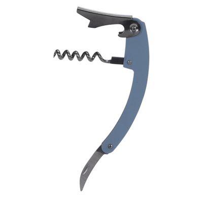 Excellent Houseware flesopener/kurkentrekker - kelnersmes - blauw