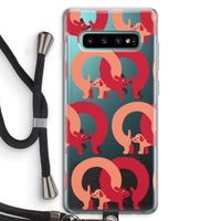 Dogs: Samsung Galaxy S10 Plus Transparant Hoesje met koord