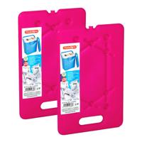 Platte dunne Koelelementen 800 gram - 2x - 30 x 20 x 1.5 cm - roze - Voor koelbox en koeltas Platte dunne Koelelementen 800 gram - 2x - 30 x 20 x 1.5 cm - roze - Voor koelbox en koeltas