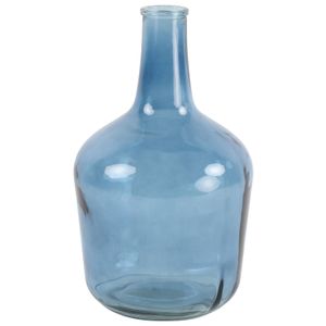 Countryfield Vaas - transparant zeeblauw - glas - XL fles vorm - D25 x H42 cm   -