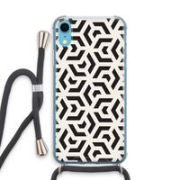 Crazy pattern: iPhone XR Transparant Hoesje met koord Crazy pattern: iPhone XR Transparant Hoesje met koord