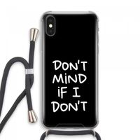 Don't Mind: iPhone XS Max Transparant Hoesje met koord