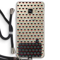 Hartjes: Samsung Galaxy A3 (2016) Transparant Hoesje met koord