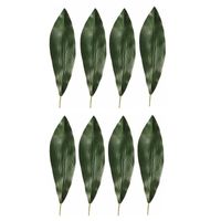 8x Kunstplant Aspidistra blad 75 cm donkergroen