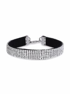 Dolce & Gabbana Kids collier ras du cou à ornements en cristal - Argent