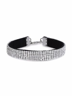 Dolce & Gabbana Kids collier ras du cou à ornements en cristal - Argent