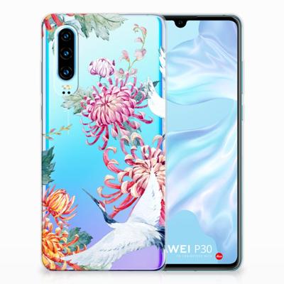 Huawei P30 | TPU Hoesje | Bird Flowers