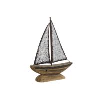 Decoratieve figuren Home ESPRIT Wit Natuurlijk Kaarsenmaker Verouderde afwerking 26 x 6 x 34 cm
