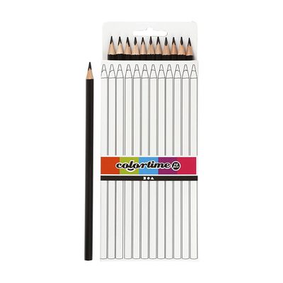 Creativ Company driehoekige kleurpotloden zwart, 12st.