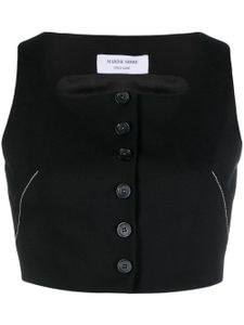 Marine Serre veston crop Tailoring Bustier - Noir