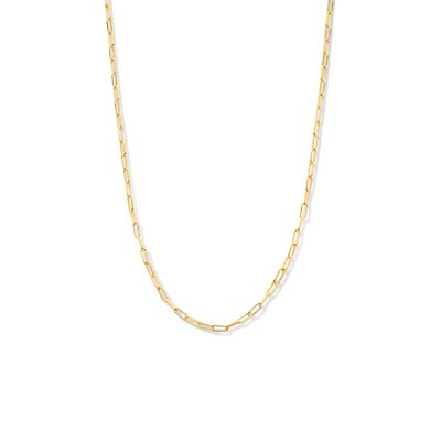 Ketting Papercliipschakel zilver goudkleurig 2,3 mm 41 + 4 cm