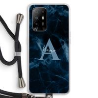 Midnight Marble: Oppo A95 5G Transparant Hoesje met koord