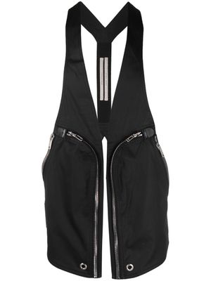 Rick Owens débardeur Bauhaus ouvert sur le devant - Noir