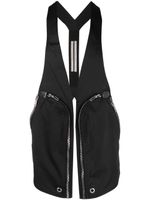 Rick Owens débardeur Bauhaus ouvert sur le devant - Noir