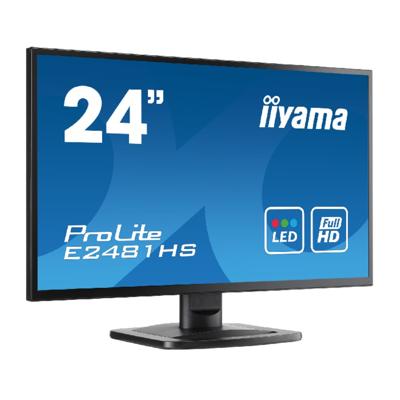 iiyama ProLite E2481HS-1 - 24 inch - 1920x1080 - DVI - HDMI - VGA - Zwart