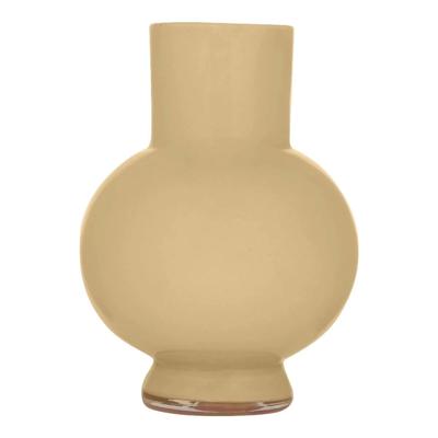 Hakbijl Glass Bloemenvaas Deborah - Beige - glas - D17 x H22 cm?