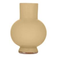 Hakbijl Glass Bloemenvaas Deborah - Beige - glas - D17 x H22 cm?