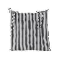 Stoelkussen 38x38 cm Antraciet Streep - Annas collection Stoelkussen 38x38 cm Antraciet Streep - Annas collection