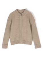 Bonpoint zip-up cashmere cardigan - Marron - thumbnail