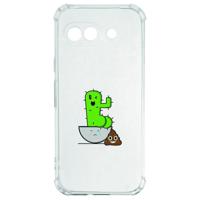 Google Pixel 9a Hoesje - Cactus Poo TPU Antishock Google Pixel 9a Hoesje - Cactus Poo TPU Antishock