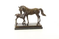 A BRONZE GROUP OF A MARE AND FOAL A BRONZE GROUP OF A MARE AND FOAL