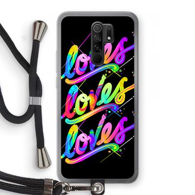 Loves: Xiaomi Redmi 9 Transparant Hoesje met koord