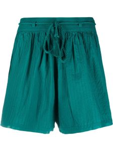 Ulla Johnson short en coton à taille haute - Vert