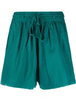 Ulla Johnson short en coton à taille haute - Vert