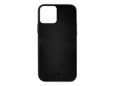 Senza Senza Pure Leather Cover with Card Slot Apple iPhone 13 Pro Max Deep Black