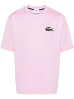 Lacoste t-shirt en coton à patch logo - Rose