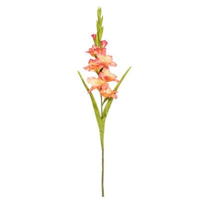 Kunstbloem Gladiolus Spray - peach - 93 cm - Leen Bakker