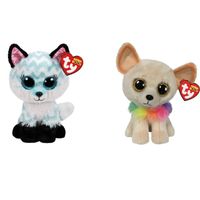 Ty - Knuffel - Beanie Boo's - Atlas Fox & Chewey Chihuahua