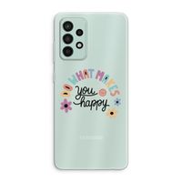 Happy days: Samsung Galaxy A52s 5G Transparant Hoesje