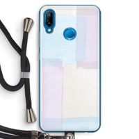 Square pastel: Huawei P20 Lite Transparant Hoesje met koord