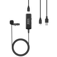 BOYA BY-DM10 UC USB-C/type-C plug broadcast Lavaliermicrofoon met voorruit kabel lengte: 6m (zwart)