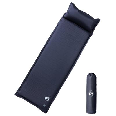VidaXL Kampeermatras met kussen zelfopblazend 1-persoons grijs