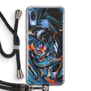 Black Unicorn: Samsung Galaxy A40 Transparant Hoesje met koord
