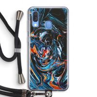 Black Unicorn: Samsung Galaxy A40 Transparant Hoesje met koord