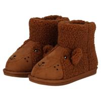 Apollo kindersloffen - beer - bruin - pantoffels - met antislip - voor kinderen - teddystof