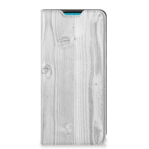 Samsung Galaxy A73 Book Wallet Case White Wood