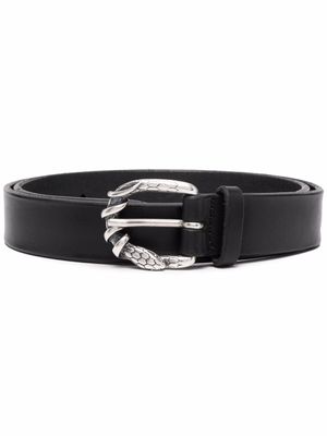 Orciani ceinture en cuir à boucle - Noir