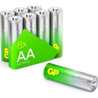 GP Alkaline Super AA Batterij 1,5V (8x)