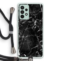 Zwart Marmer 2: Samsung Galaxy A52s 5G Transparant Hoesje met koord
