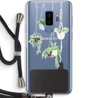 Hang In There: Samsung Galaxy S9 Plus Transparant Hoesje met koord