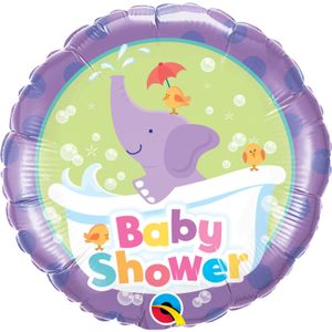 Folieballon Babyshower Oilfant Paars - 45cm