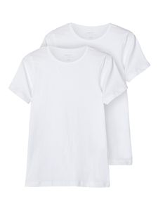 Name It Name It Jongens Ondershirt NKMT-SHIRT Slim Fit 2-Pack T-shirt Wit