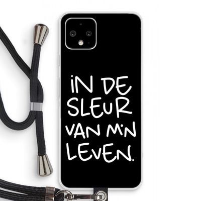 De Sleur: Pixel 4 Transparant Hoesje met koord