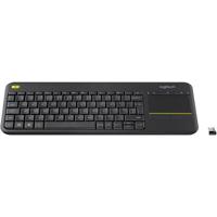 Toetsenbord Logitech K400 Plus Zwart Wireless Bluetooth Touchpad AZERTY TV Frans - thumbnail