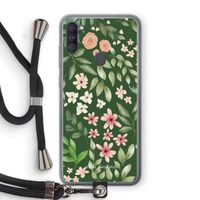 Botanical green sweet flower heaven: Samsung Galaxy A11 Transparant Hoesje met koord