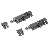 2x stuks profielgrendel / rolschuiven / heksluitingen messing verchroomd 6,6 x 2,5 cm